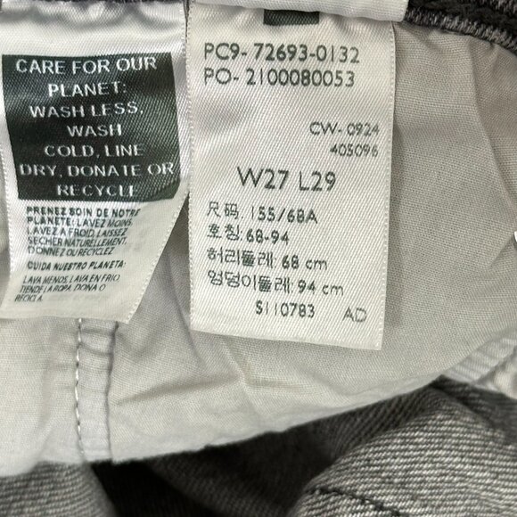 Levi's Ribcage Straight Ankle Premium Denim Washed Black Jeans - Picture 15 of 16